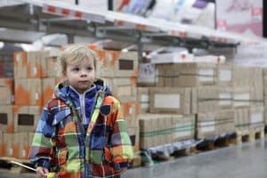 Portrait of a child at warehouse space