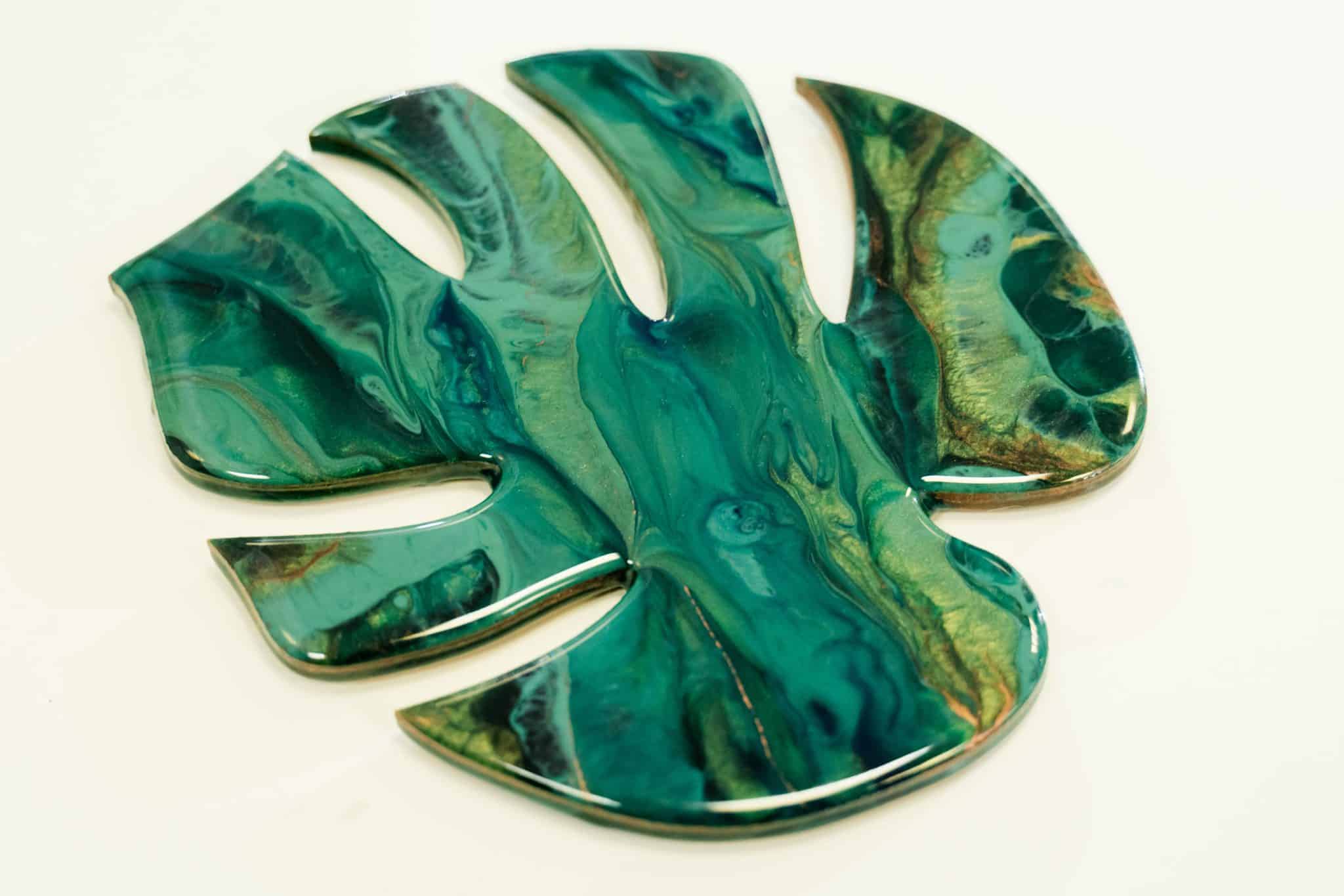 Resin art leaf