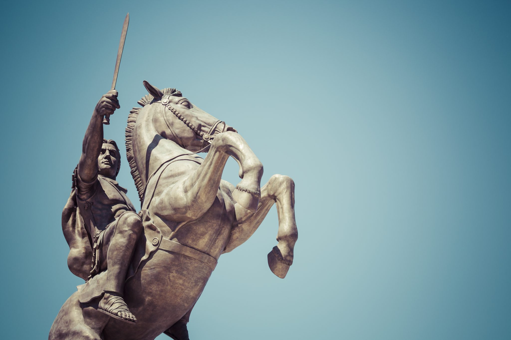 Warrior on a Horse statue "Alexander the Great" on Skopje Square