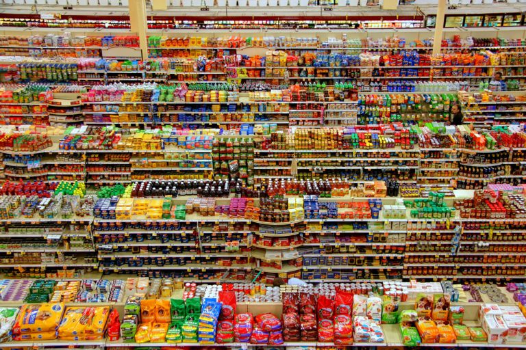 Aisles from a supermarket