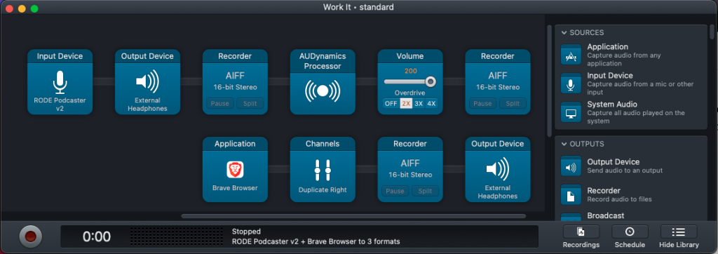 Audio Hijack, basic setup