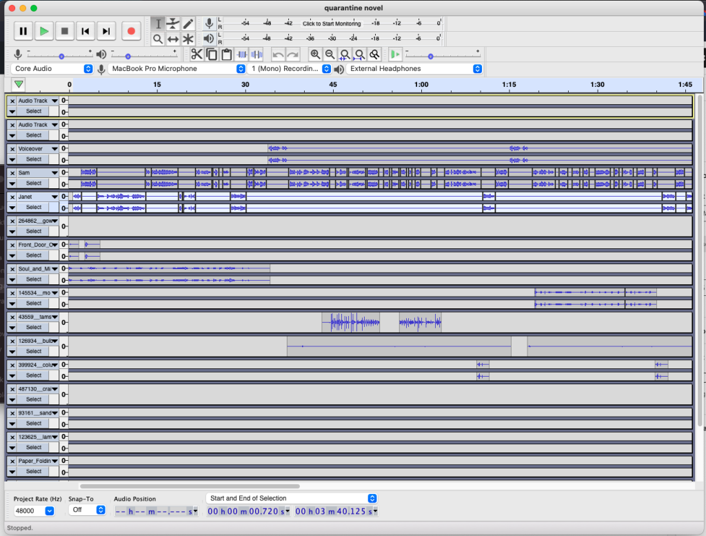 Screenshot from Audacity