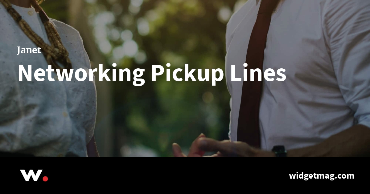 Networking Pickup Lines Widget a funny website