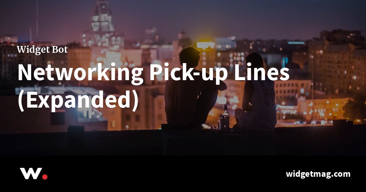 Networking Pickup Lines (Expanded) Widget a funny website